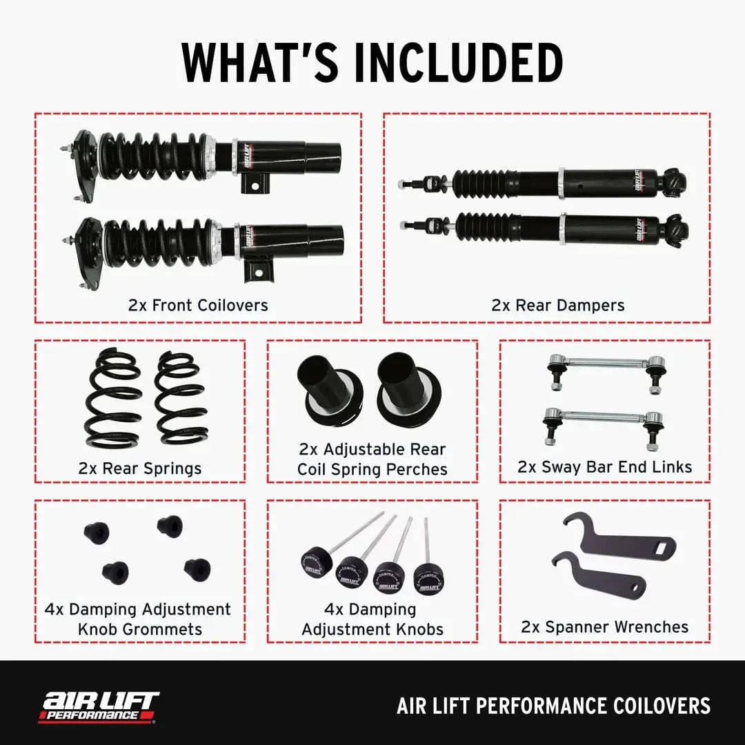 Air Lift Performance Coilover Kit - VW/Audi / Mk5 / Mk6 / Golf / GTI / Jetta / Passat / Mk2 TT / 8P A3 / & More