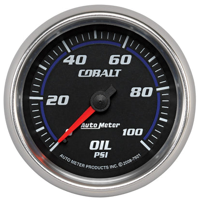 AutoMeter Cobalt 66mm 0-100 PSI Oil Pressure Gauge (7921)
