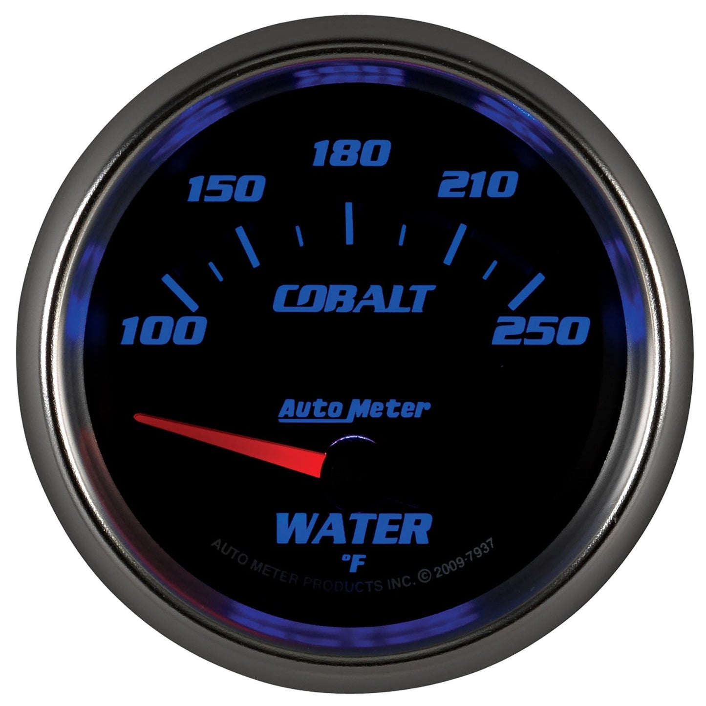 AutoMeter Cobalt 66mm 100-250 Degree F Electric Water Temperature Gauge (7937)