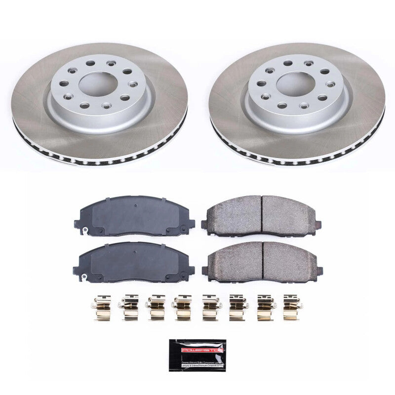 PowerStop 18-22 Jeep Wrangler Front Semi-Coated Rotor Kit (SC7941)