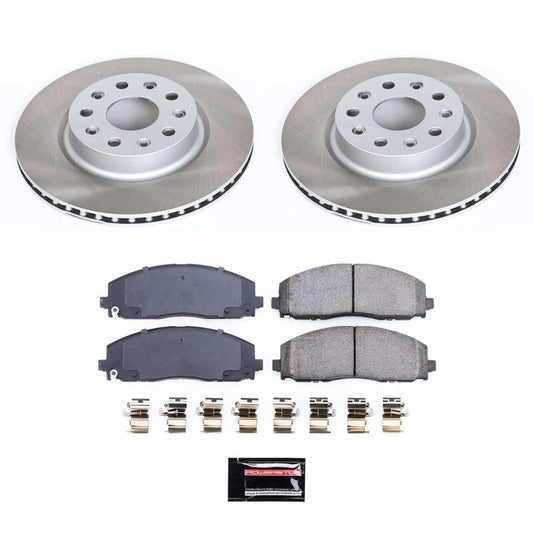 PowerStop 18-22 Jeep Wrangler Front Semi-Coated Rotor Kit (SC7941)