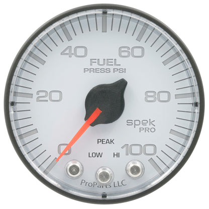 Autometer Spek-Pro 2 & 1/16" Fuel Press Gauge 100PSI