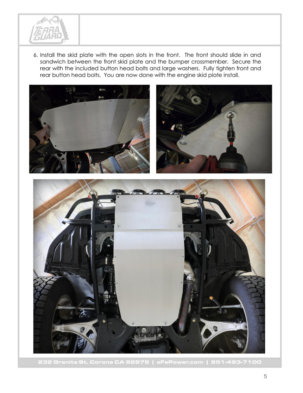 aFe Terra Guard Engine Skid Plate | (Fits 79-27009 & 79-27012) (79C27020)