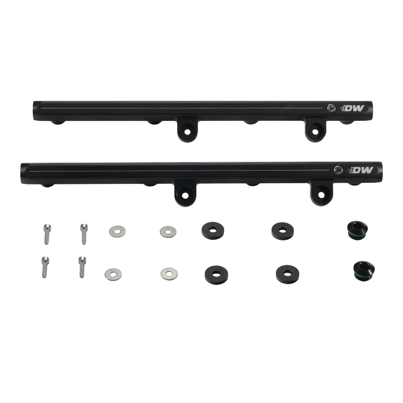 DeatschWerks 7-100 Fuel Rails Black Aluminum for 05-23 Dodge Hemi