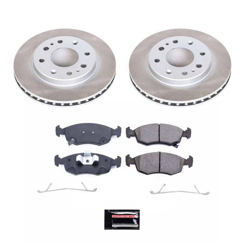 PowerStop 12-17 Fiat 500 Front Semi-Coated Rotor Kit (SC6290)