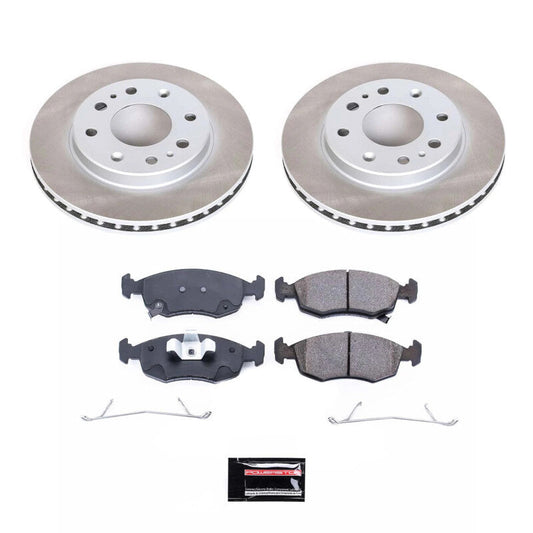 PowerStop 12-17 Fiat 500 Front Semi-Coated Rotor Kit (SC6290)