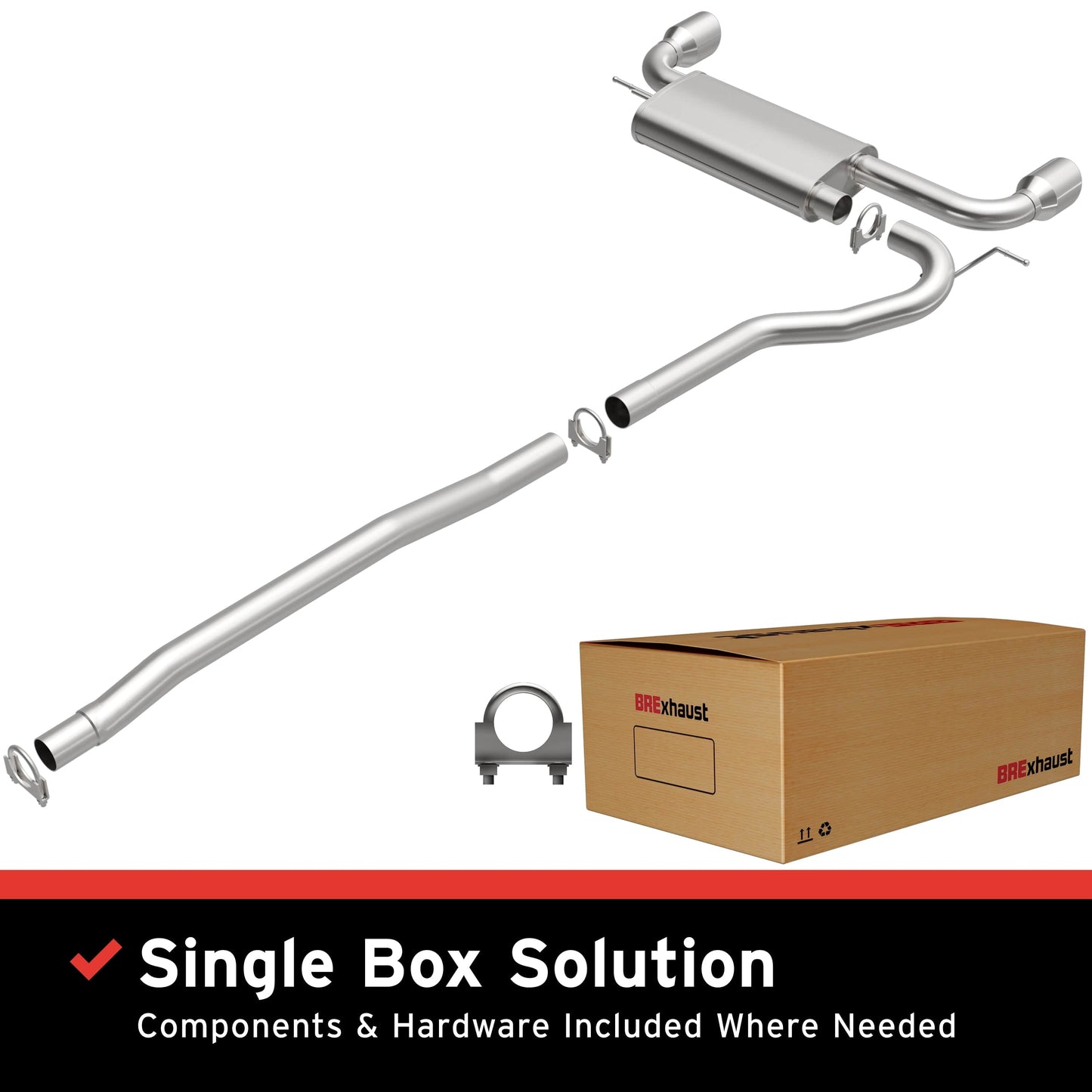 BRExhaust 2011-2016 Mini Direct-Fit Replacement Exhaust System