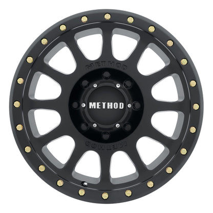 (set of 4) Method MR305 NV Matte Black | 20x10" -18mm | 8x6.5in Wheel