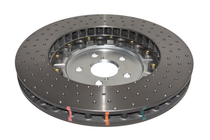 DBA 5000 Series Cross Drilled Front Rotor w/ Silver Hat | Lexus GS F (16-20) (DBA52788SLVXD)