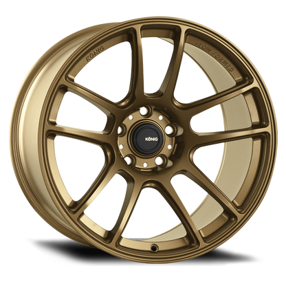 (set of 4) Konig Heliogram Matte Bronze | 17x8.5" +45mm | 4x100mm Wheel