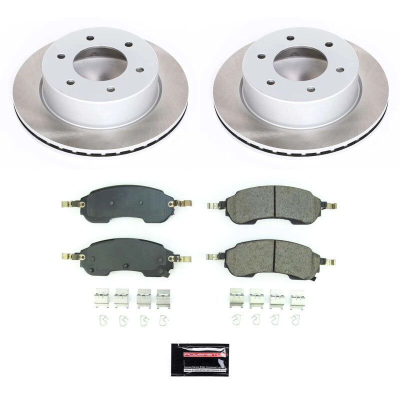 PowerStop 21-23 Ford Bronco Rear Semi-Coated Rotor Kit (SC8763)
