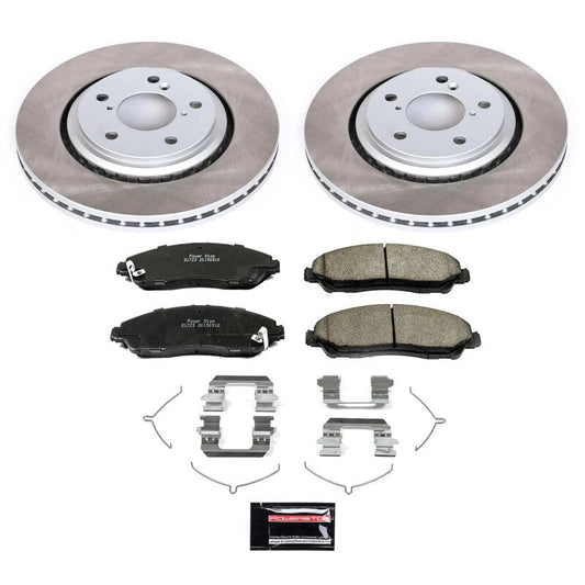 PowerStop 17-22 Honda Ridgeline Front Semi-Coated Rotor Kit (SC7352)