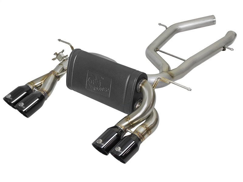 aFe MACH Force-Xp 2-1/2in SS Axle Back Exhaust w/Black Tips | BMW M3 / M4 (F80 / F82) (49-36338-B)