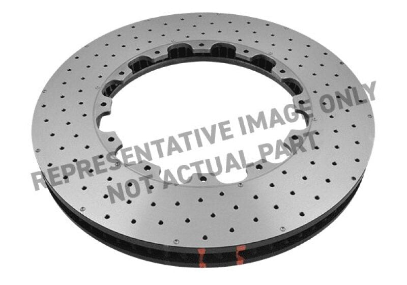 DBA Front Left 5000 Series Drilled XD Brake Ring w/ NAS Nuts | Nissan GT-R (2015) (DBA52379.1LXD)