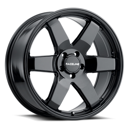 (set of 4) Raceline 942 Addict Gloss Black | 18x8" +35mm | 5x114.3mm Wheel