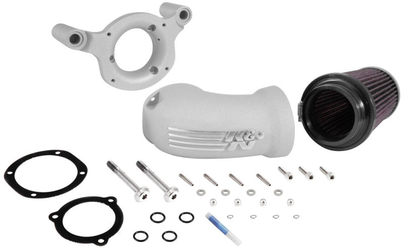 K&N 57-1137S Performance Air Intake System for Harley-Davidson (Silver)