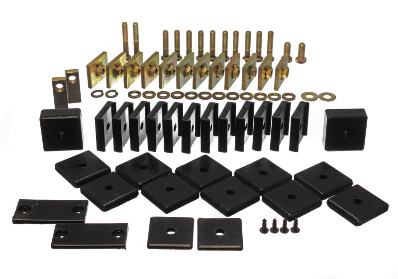 Energy Suspension 8.4104G Body Mount Set - Black For 60-78 Toyota Land Cruiser