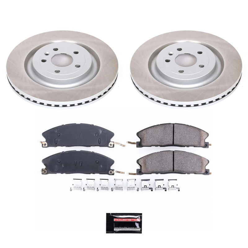 PowerStop 13-19 Lincoln MKT Front Semi-Coated Rotor Kit (SC6374)