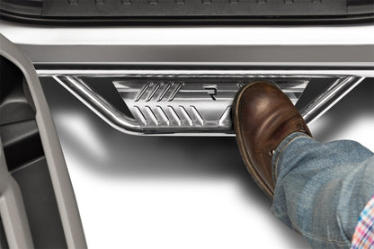 N-Fab Podium SS 15.5-17 Dodge Ram 1500 Quad Cab 6.4ft Standard Bed - Polished Stainless - 3in