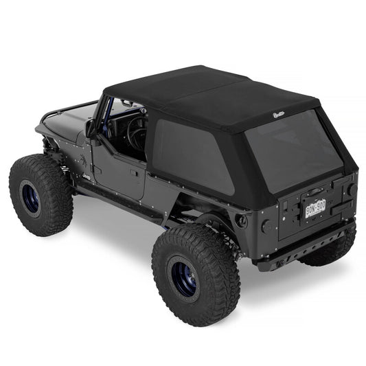 Bestop 56821-17 Trektop Slantback Soft Top Black Twill for 04-06 Wrangler TJ