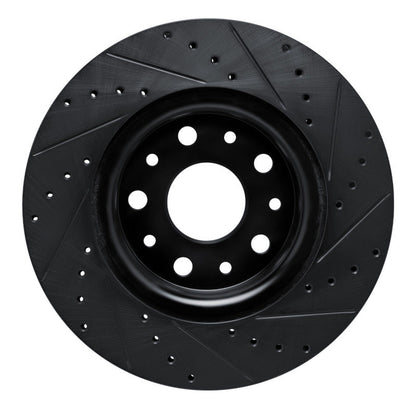 DFC D&S Black Brake Rotor (FRONT LEFT): Fits Jeep Wrangler (18-25)