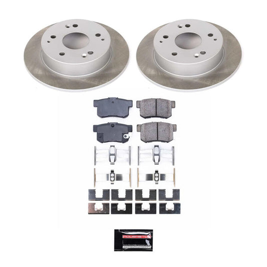 PowerStop 04-05 Honda Civic Rear Semi-Coated Rotor Kit (SC2270)
