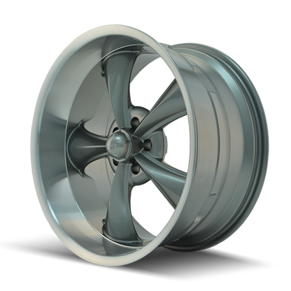 (set of 4) Ridler Wheels 695 Gloss Grey Machined | 20x8.5" +0mm | 5x127mm Wheels