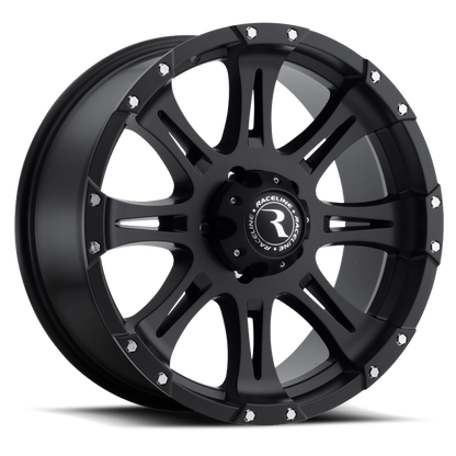 (set of 4) Raceline 981 Raptor Satin Black | 17x9" +0mm | 6x139.7mm Wheel
