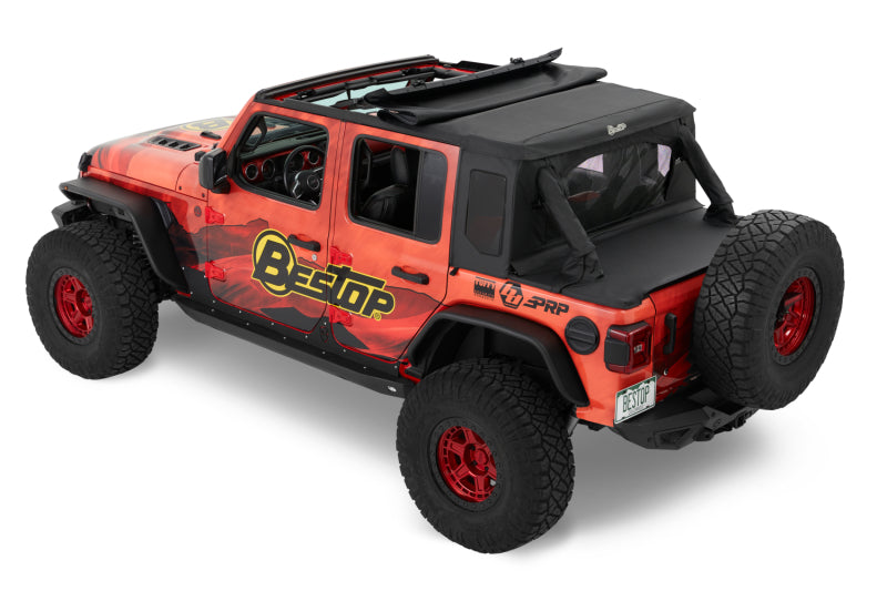 Bestop 80100-35 TrekTop HalfTop Accessory Black Diamond for 18-23 Jeep JL 4DR