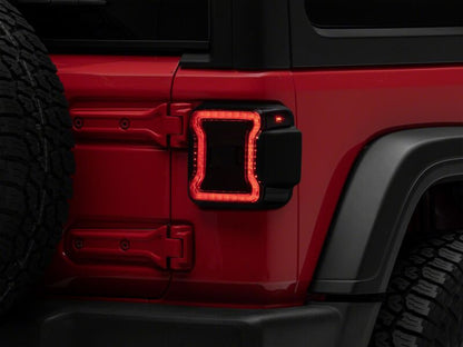 Raxiom 18-26 Jeep Wrangler JL LED Tail Lights Red Housing Smoked Lens (J181425)