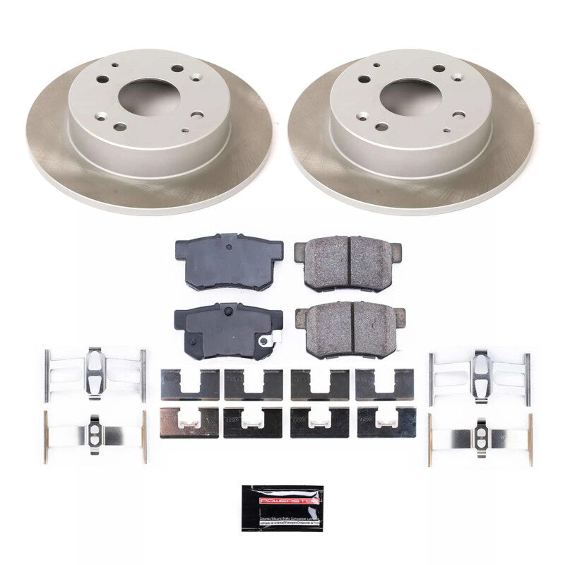 PowerStop 91-97 Honda Accord Rear Semi-Coated Rotor Kit (SC701)