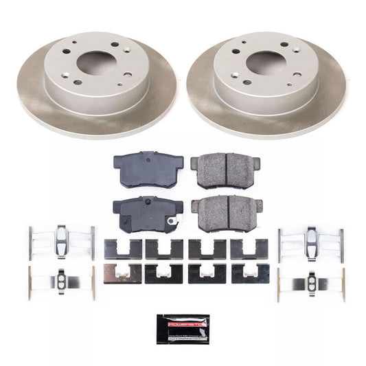 PowerStop 91-97 Honda Accord Rear Semi-Coated Rotor Kit (SC701)