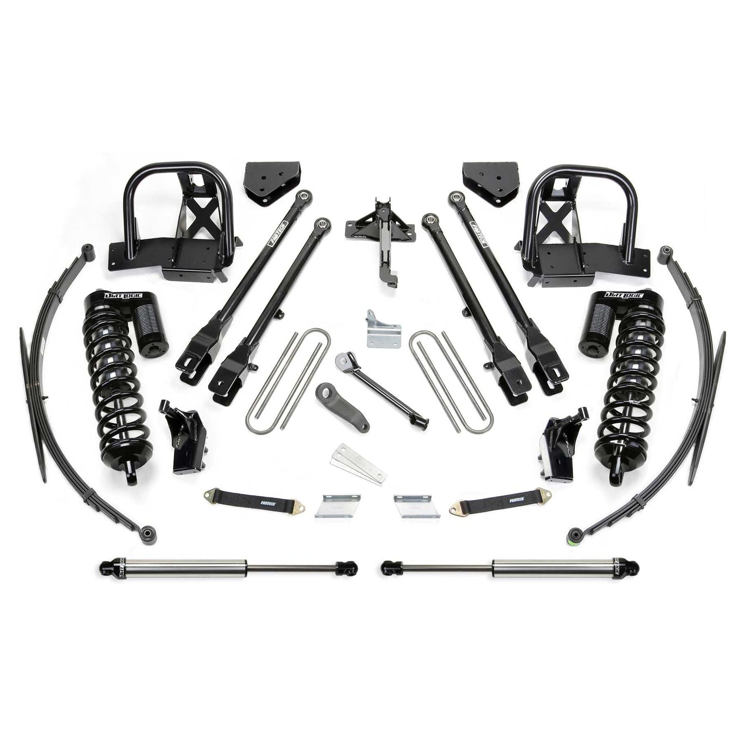 Fabtech 8" 4-Link System w/ DLSS 4.0 Coilover & Rear DLSS | Ford F250/F350 4WD (08-10) (K2068DL)