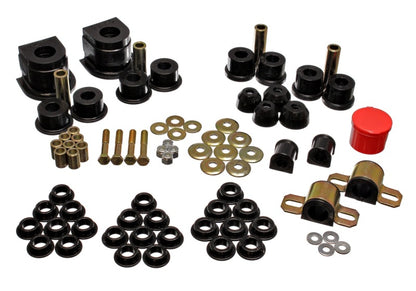 Energy Suspension 11.18101G Hyper-Flex Bushing Kit - Black For 86-91 Mazda RX-7