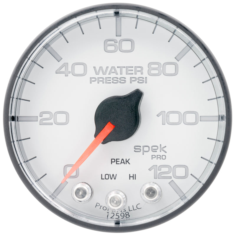 Autometer Spek-Pro 2 & 1/16" Water Press Gauge 120PSI