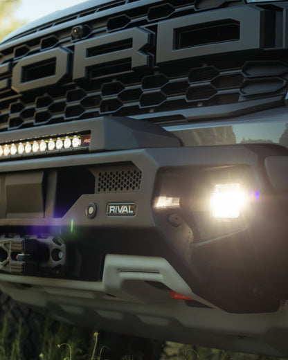 Rival 2D.1813.1.US Aluminum Bumper w/Winch Mount & Recovery Points For Ford Ranger Raptor