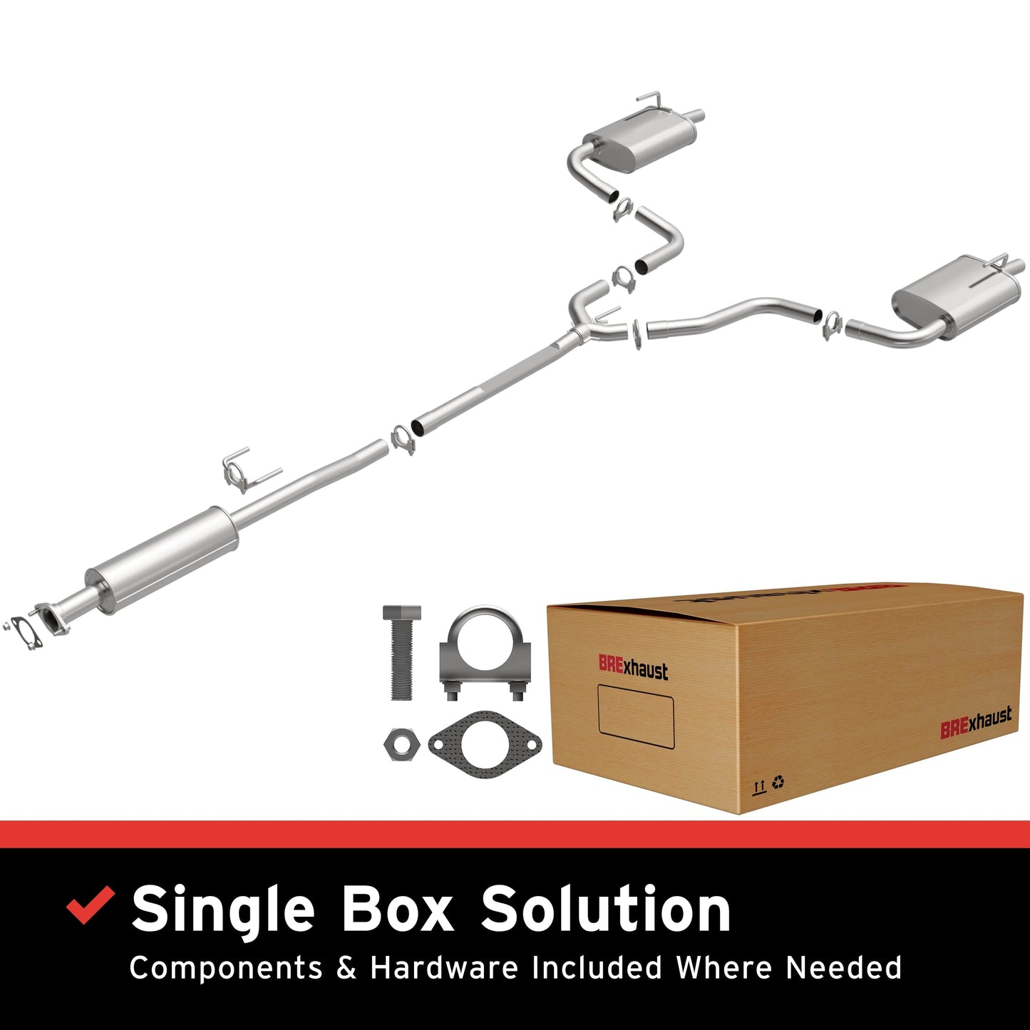 BRExhaust 2007-2018 Nissan Altima Direct-Fit Replacement Exhaust System