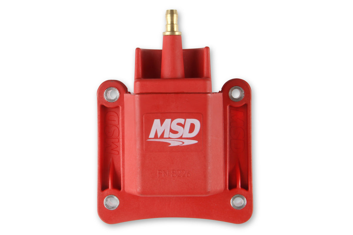 MSD 8226 Ignition Coil Dual Connector, Red, HEI Style