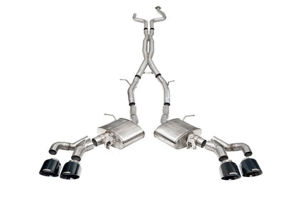 CORSA Xtreme Valved / 3.0 in Cat-Back 4.5 in Slash Tips | 2022+ Cadillac CT5-V Blackwing (21320)