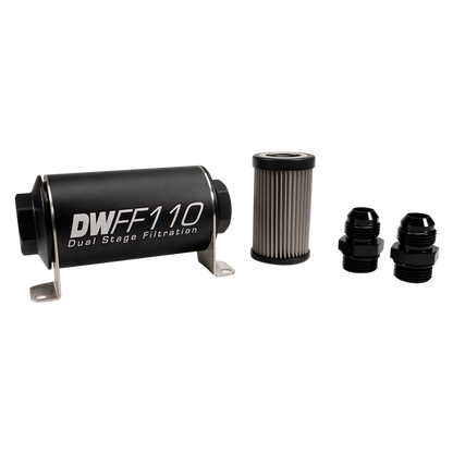 DeatschWerks Universal 5 Micron 110mm Fuel Filter Assembly (8-03-110-005K/-10/-38/-516/-6/-8)