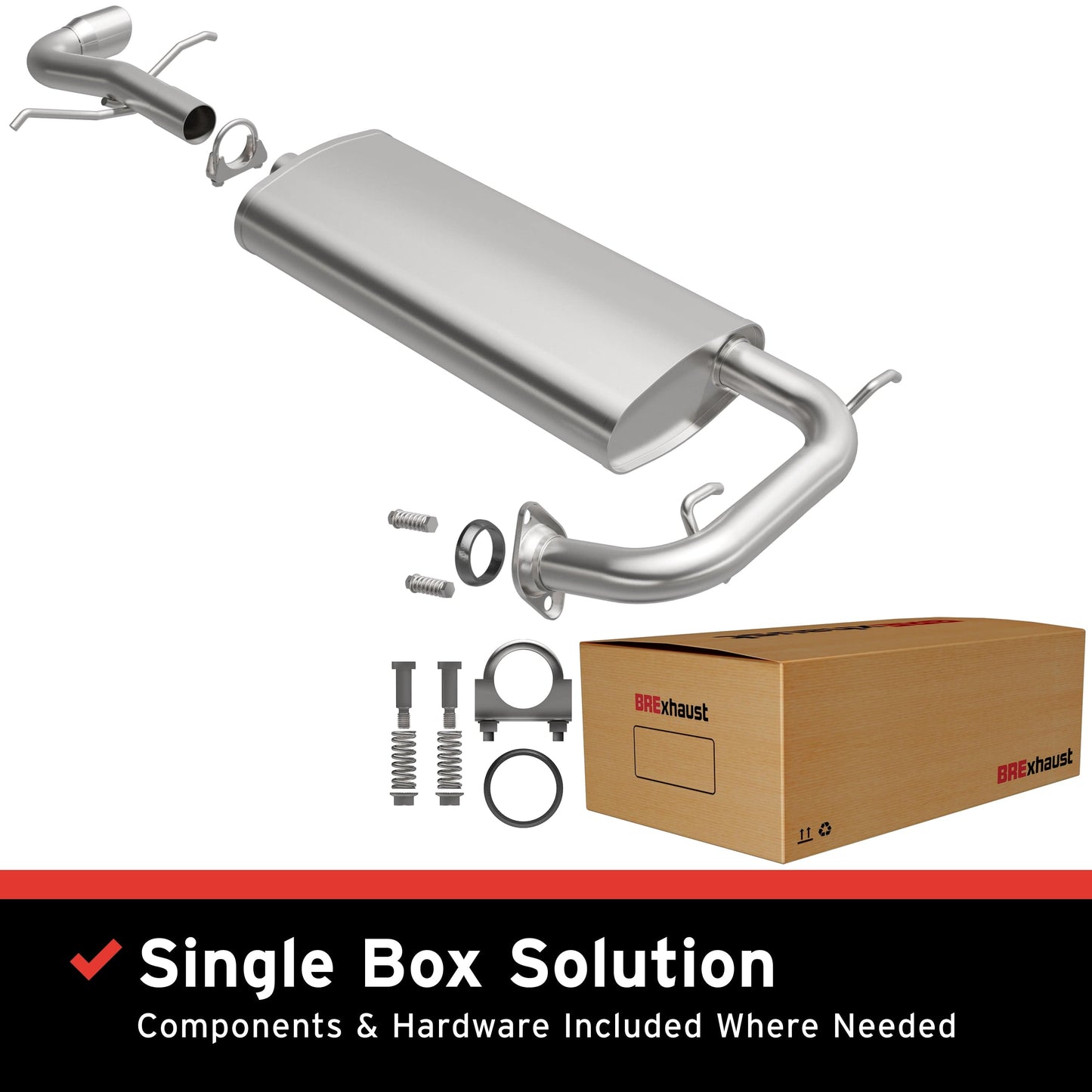 BRExhaust 2009-2015 Toyota Venza 2.7L Direct-Fit Replacement Exhaust System