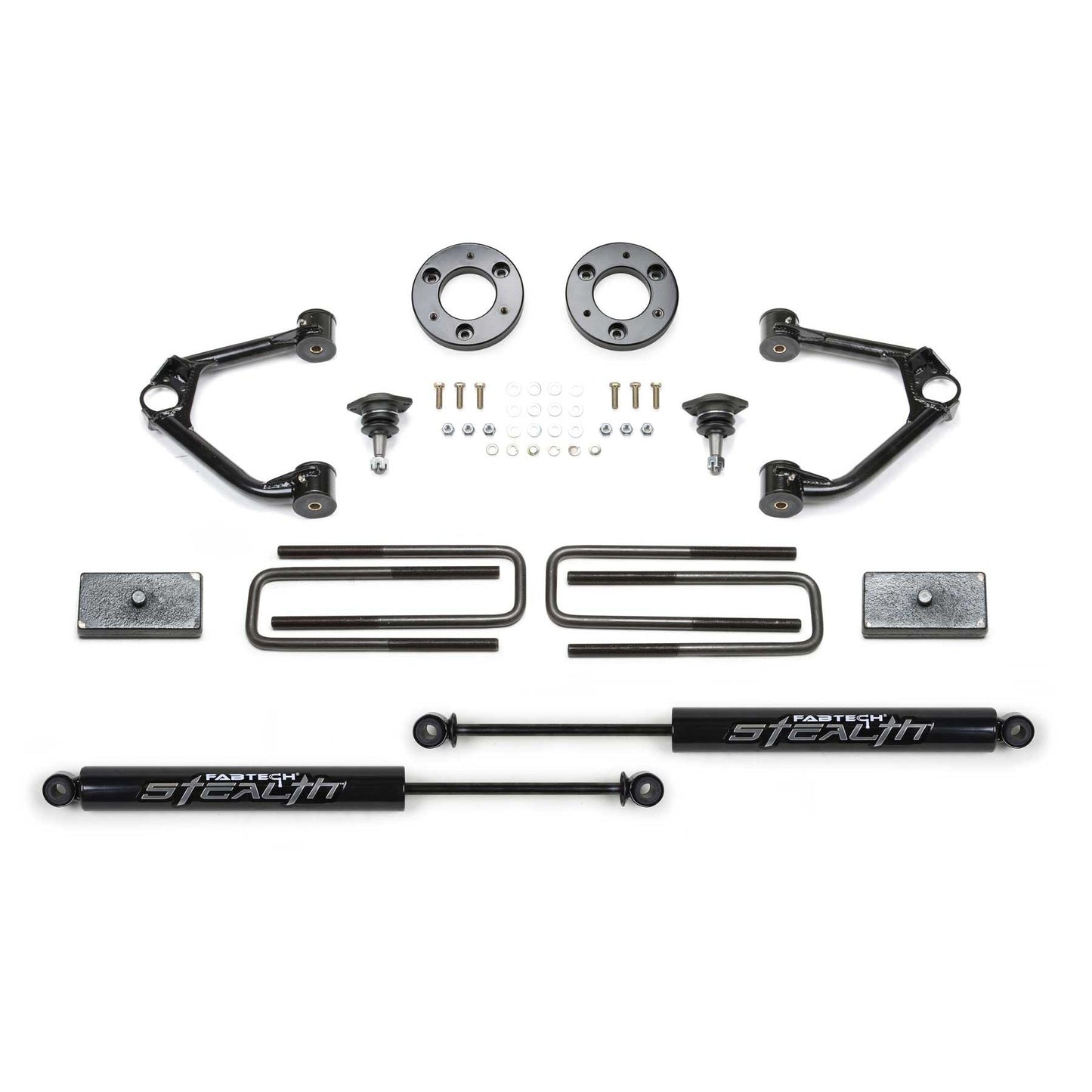 Fabtech 1.5in Budget System w/ Stealth | GM K1500 Pickup (19-22) w/ Trail Boss/AT4 Package (K1152M)
