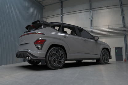 Rally Armor 24-25 Hyundai Kona N Line Black UR Mud Flap - Red Logo