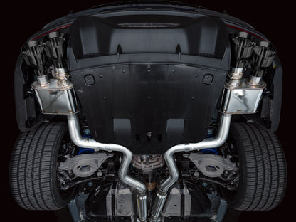 AWE Tuning AWE SwitchPath Exhaust for S650 Mustang Dark Horse - Quad Diamond Black Tips - 3025-43375