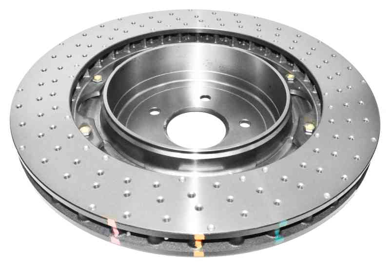 DBA 5000 Series Drilled Rear Rotor w/ Black Hat | Ford Mustang GT (15-20) (DBA52165BLKXD)