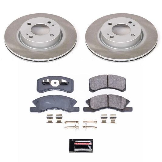 PowerStop 17-20 Mitsubishi Mirage G4 Front Semi-Coated Rotor Kit (SC7894)