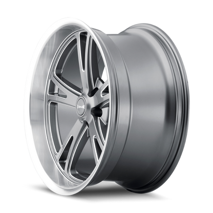 Ridler Wheels 606 Gloss Grey Machined | 18x8" +0mm | 5x127mm Wheel