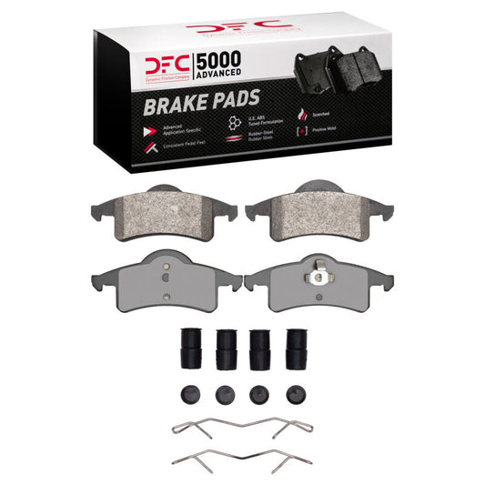 DFC Rear Brake Pads & Hardware Kit (REAR): Jeep Grand Cherokee (99-04)