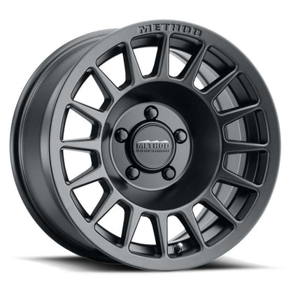 (set of 4) Method MR707 Matte Black | 17x7.5" +50mm | 6x130mm Wheel