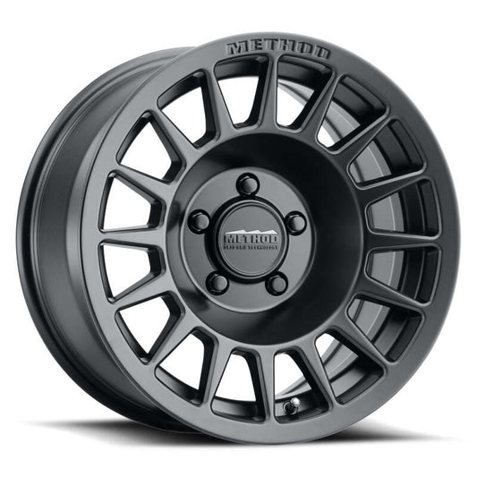 (set of 4) Method MR707 Matte Black | 17x8.5" +0mm | 6x5.5in Wheel
